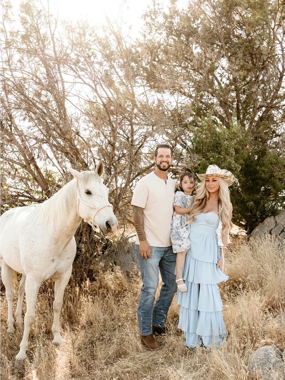Lovers and Friends HATTIE GOWN IN BABY BLUE strapless Tiered Ruffle Maxi Dress S - Picture 5 of 6